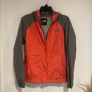 The North Face Women's Peach and Gray Windbreaker Jacket Sz XS
